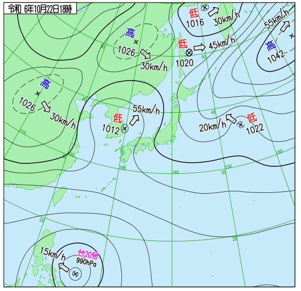 今日の天気予想図