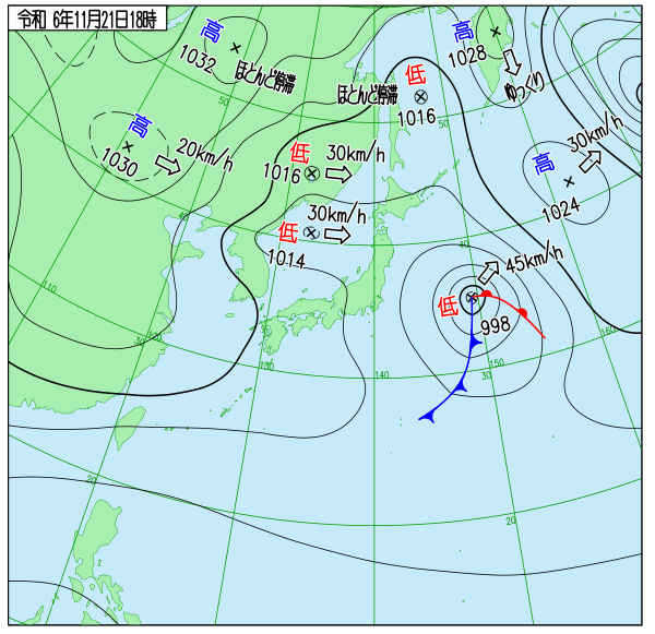 今日の天気予想図