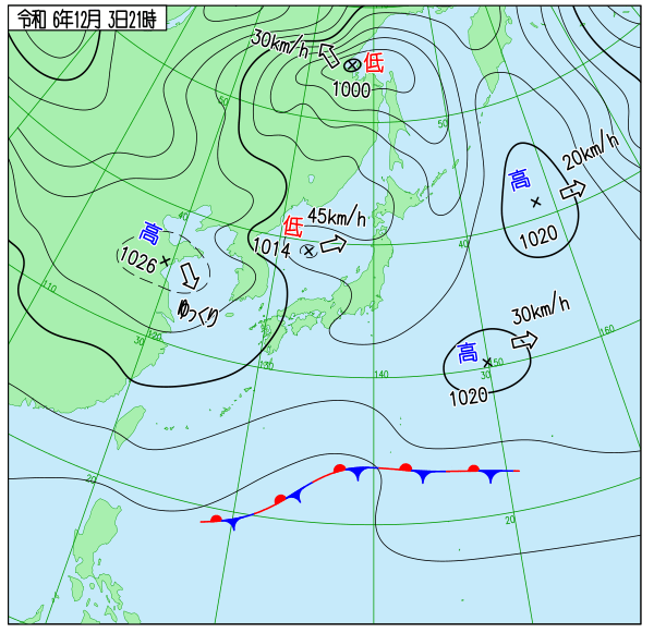 今日の天気予想図