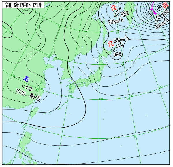 今日の天気予想図