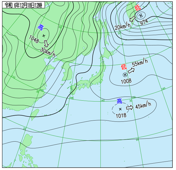 今日の天気予想図