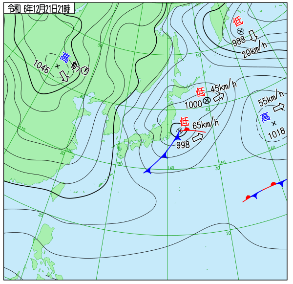 今日の天気予想図