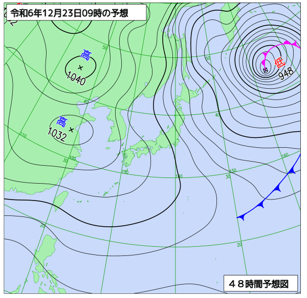 48時間天気予想図