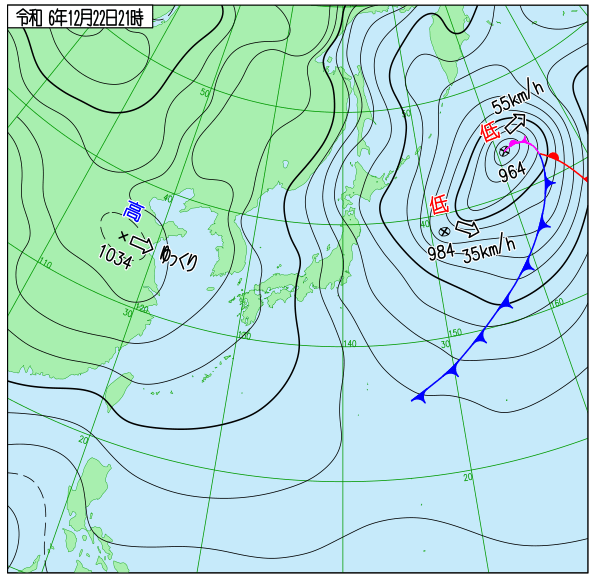 今日の天気予想図