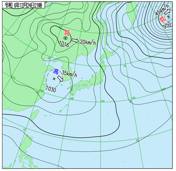 今日の天気予想図