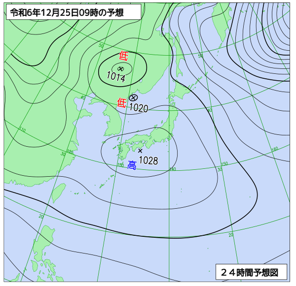 24時間天気予想図