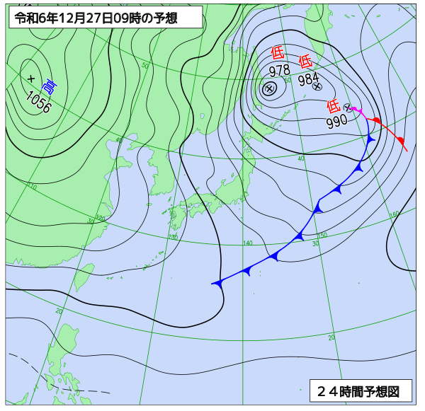 24時間天気予想図