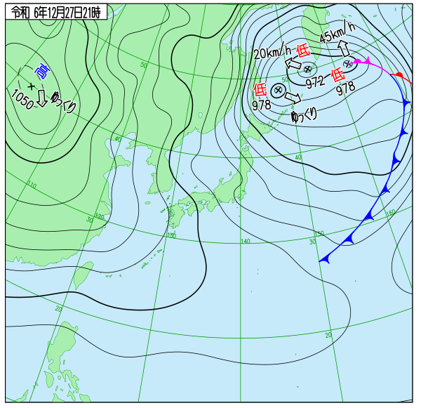 今日の天気予想図