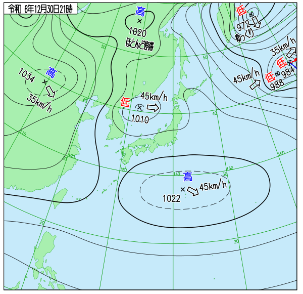 今日の天気予想図