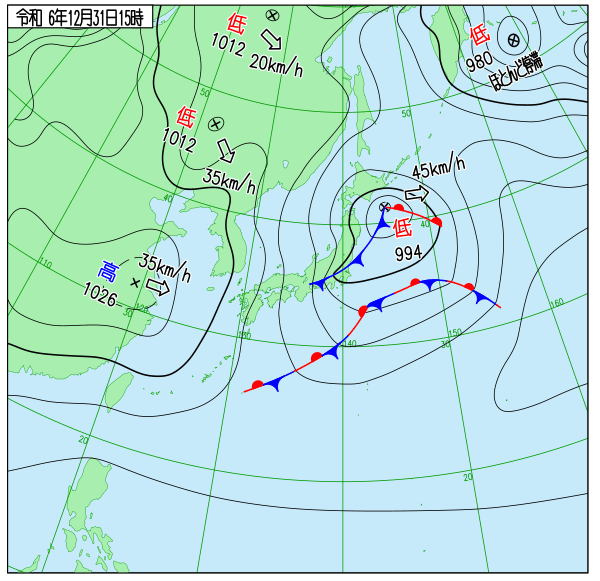 今日の天気予想図