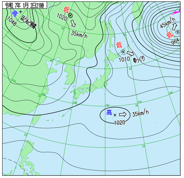 今日の天気予想図