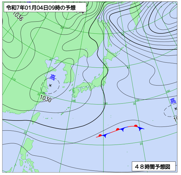 48時間天気予想図