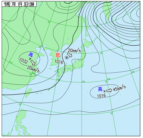 今日の天気予想図