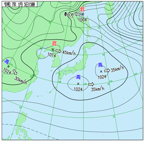 今日の天気予想図