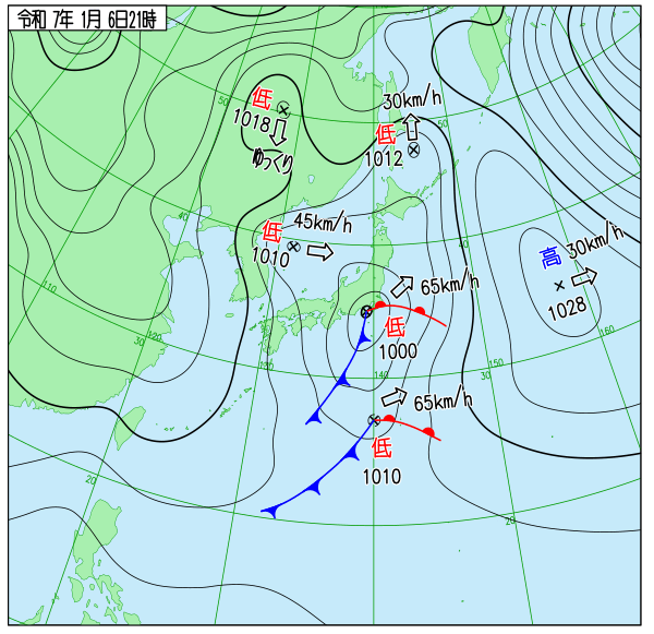 今日の天気予想図