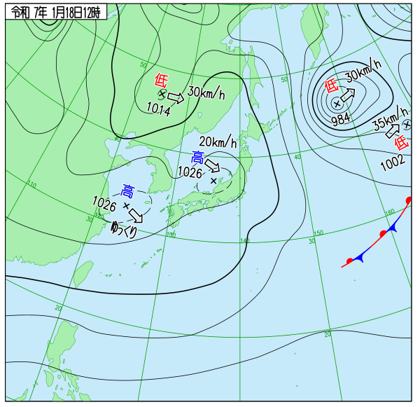 今日の天気予想図