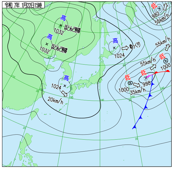 今日の天気予想図