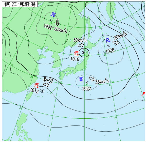 今日の天気予想図