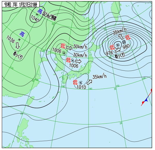 今日の天気予想図