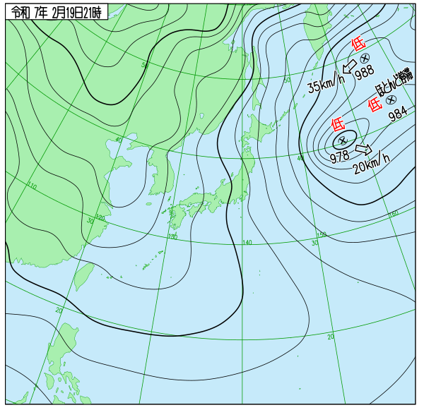 今日の天気予想図