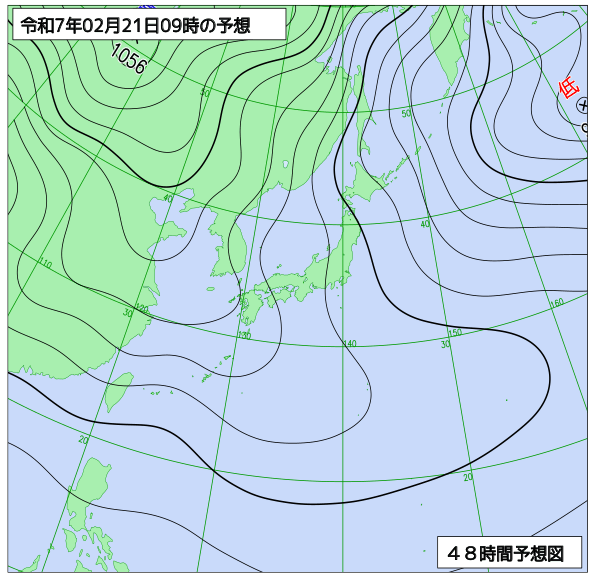 48時間天気予想図