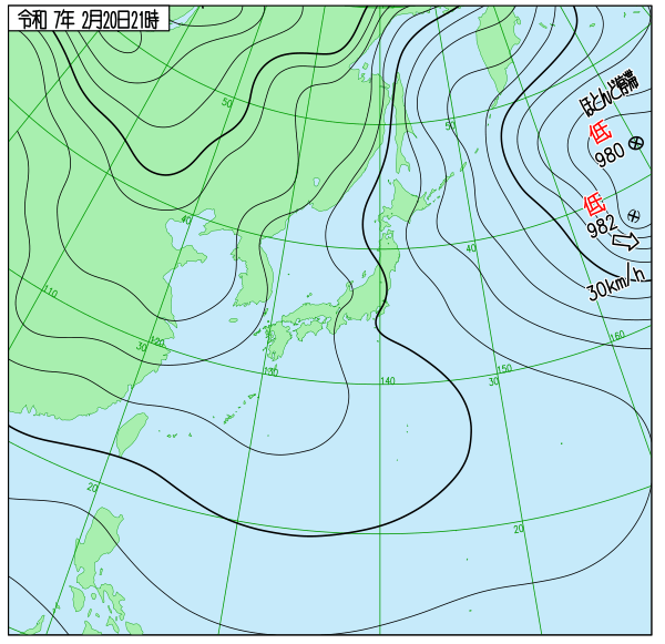 今日の天気予想図