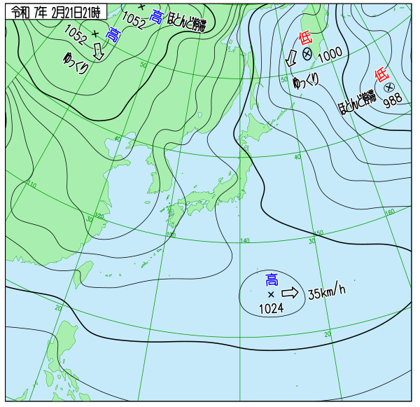 今日の天気予想図