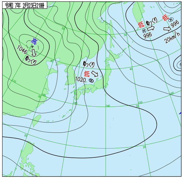 今日の天気予想図