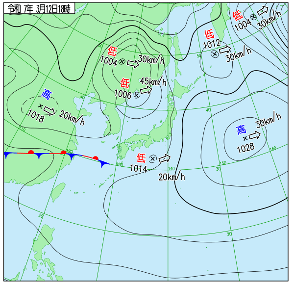 今日の天気予想図