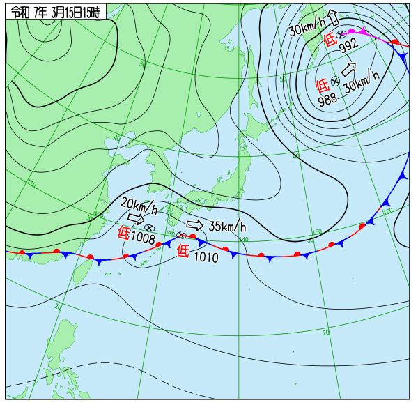 今日の天気予想図